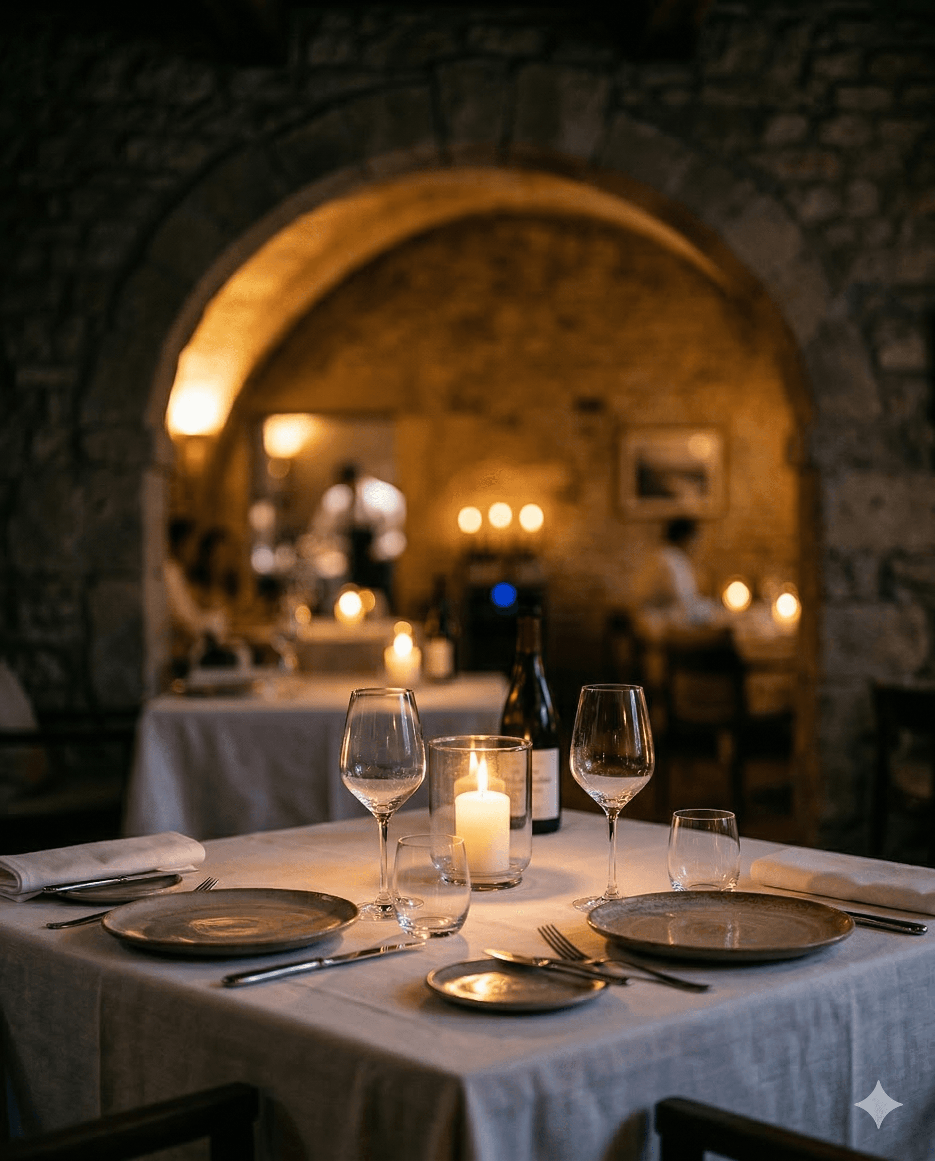 Table dressée au Mas des Garrigues